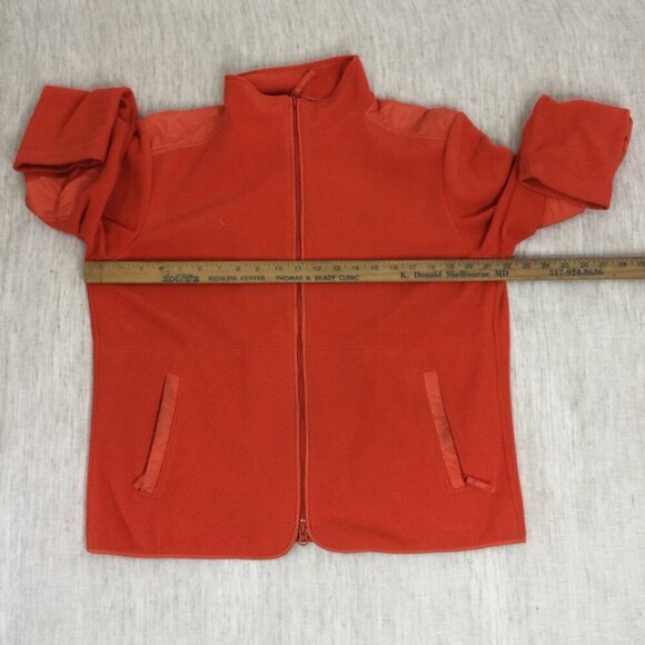 ESCADA Sport Windbreaker Jacket Mens Orange‎ Fleece Long Sleeve Pockets Full Zip - Picture 4 of 7